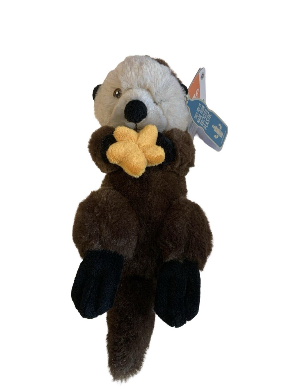 Wild Republic Ecokins Sea Otter 11”Stuffed Animal Plush Holds Starfish Cute